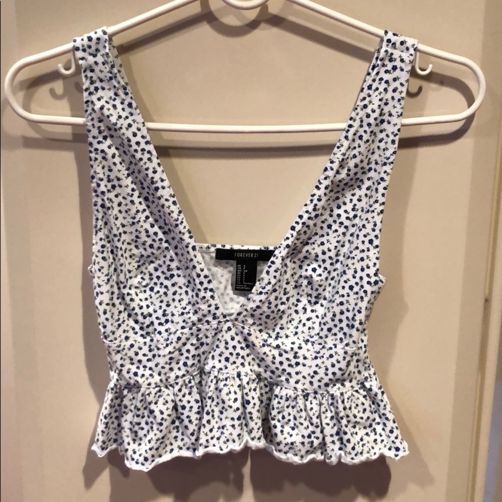 floral peplum top.